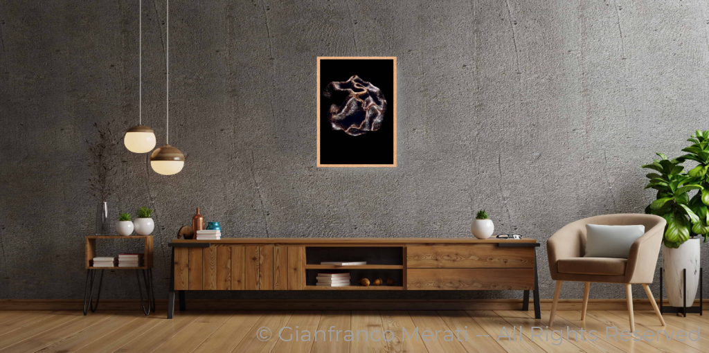 Black Peppercorn (45 X 31.39 Cm) 45 Cm / Oak Thin Frame - Glass: Anti-Reflect