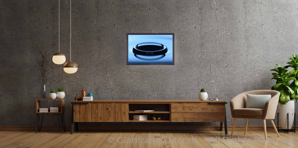 Glassy Droplet 018 (45 Cm X 28.82 Cm) 45 / Black Thin Frame - Glass: Anti-Reflect