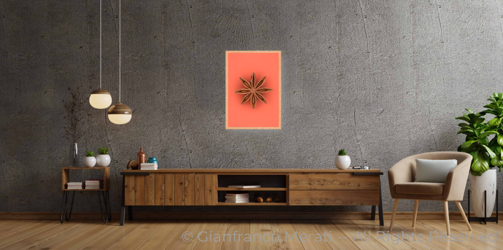Star Anice2 (45 Cm X 30.65 Cm) 45 / Oak Thin Frame - Glass: Anti - Reflect