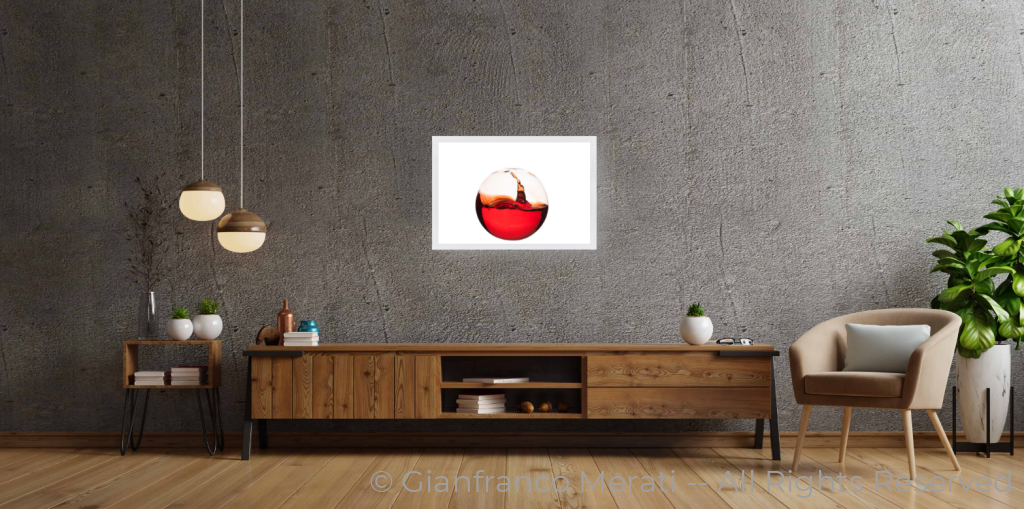 Turmoil 046 (45 X 30.03 Cm) 45 Cm / White Thin Frame - Glass: Anti-Reflect