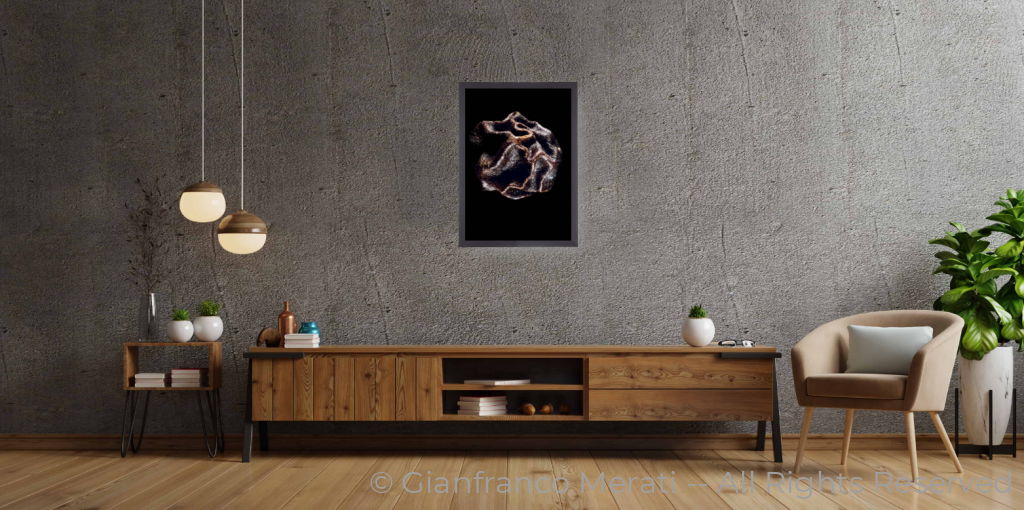 Black Peppercorn (45 X 31.39 Cm) 45 Cm / Thin Frame - Glass: Anti-Reflect