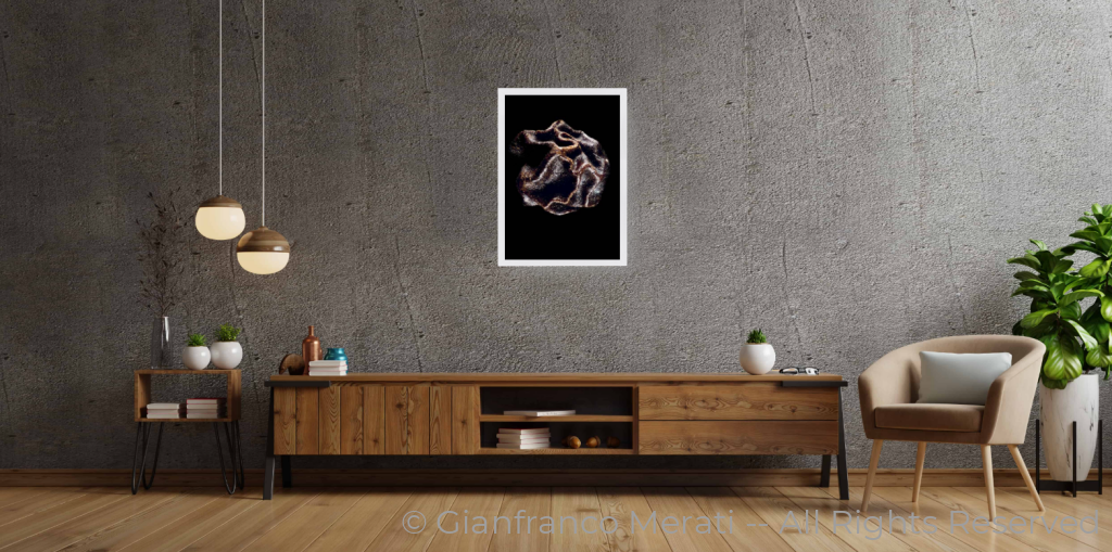 Black Peppercorn (45 X 31.39 Cm) 45 Cm / White Thin Frame - Glass: Anti-Reflect