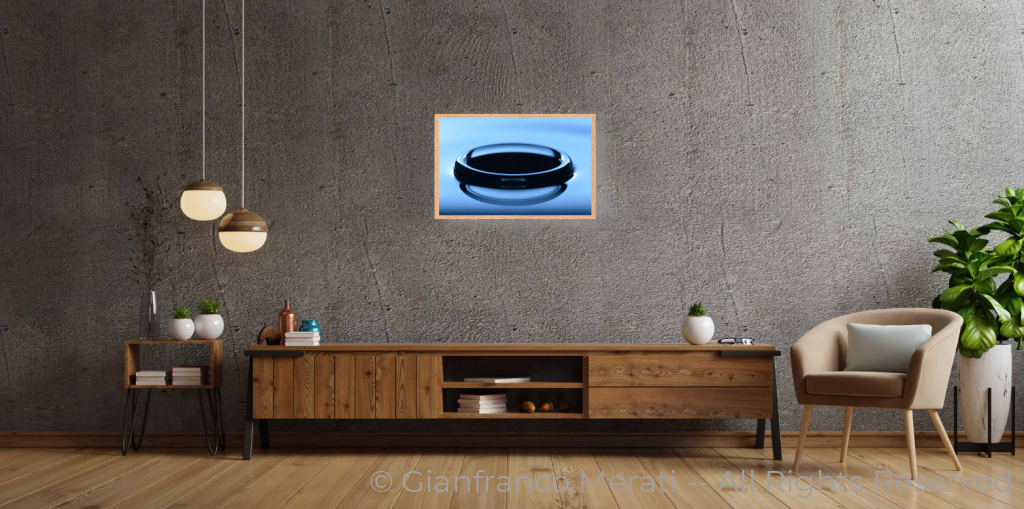 Glassy Droplet 018 (45 Cm X 28.82 Cm) 45 / Oak Thin Frame - Glass: Anti-Reflect