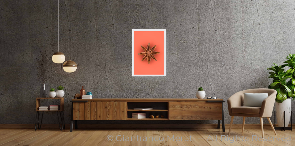 Star Anice2 (45 Cm X 30.65 Cm) 45 / White Thin Frame - Glass: Anti - Reflect
